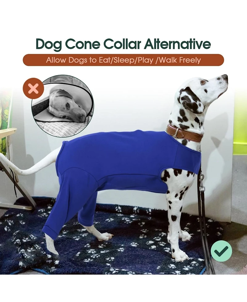 Rear Leg Recovery Onesie Surgical Suit for Dogs, Post-Surgery Wound Protection Bodysuit