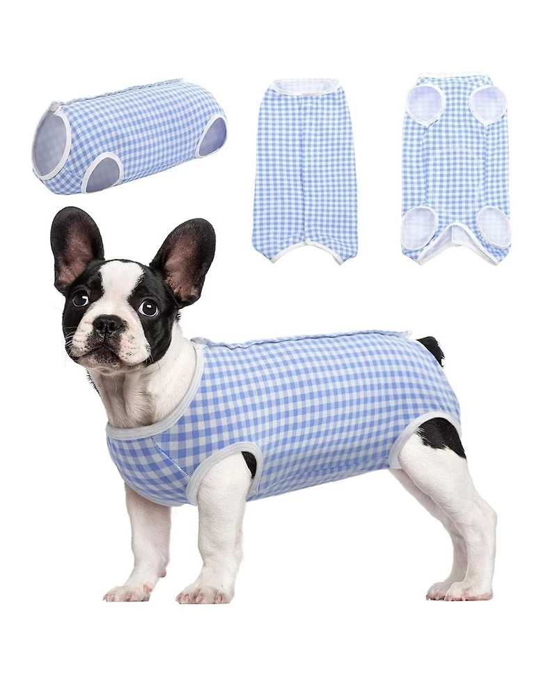 Cotton-Blend Surgical Recovery Suit for Dogs and Cats, E-Collar Alternative Onesie