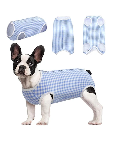 Cotton-Blend Surgical Recovery Suit for Dogs and Cats, E-Collar Alternative Onesie