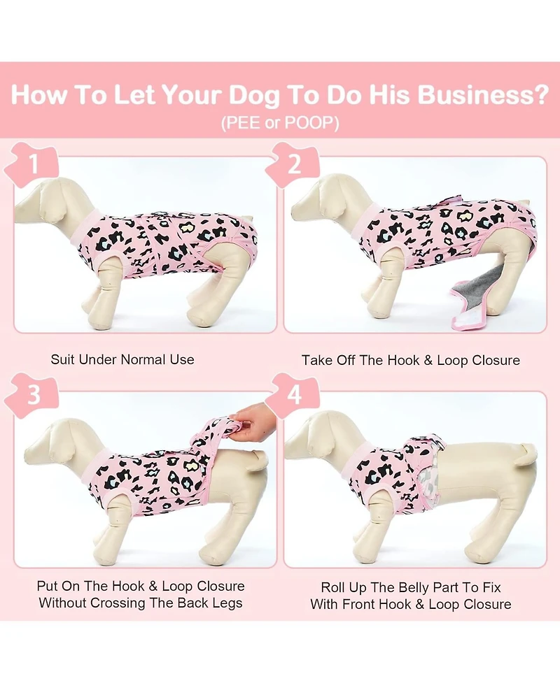 Post-Surgery Recovery Bodysuit for Dogs, Cone Alternative Onesie for Wound and Incision Protection