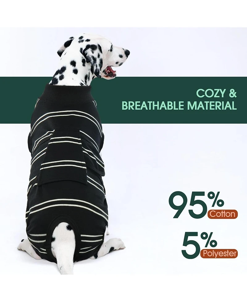 Soft Breathable Post-Surgery Recovery Onesie Suit for Dogs