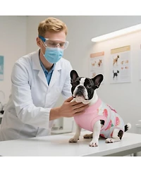 Soft Breathable Recovery Suit for Dogs and Cats, Post-Surgery Onesie with Cone-Free Wound Protection