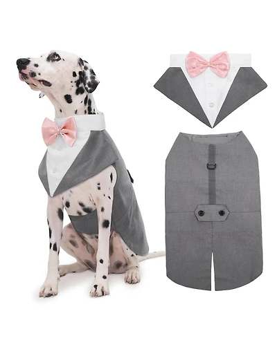 Formal Tuxedo and Bandana Two-Piece Set for Dogs