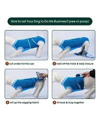 Cotton-Spandex Post-Surgery Recovery Bodysuit Onesie for Dogs