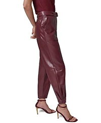Donna Karan New York Women's Cargo High-Rise Tapered-Leg Polyurethane Pants