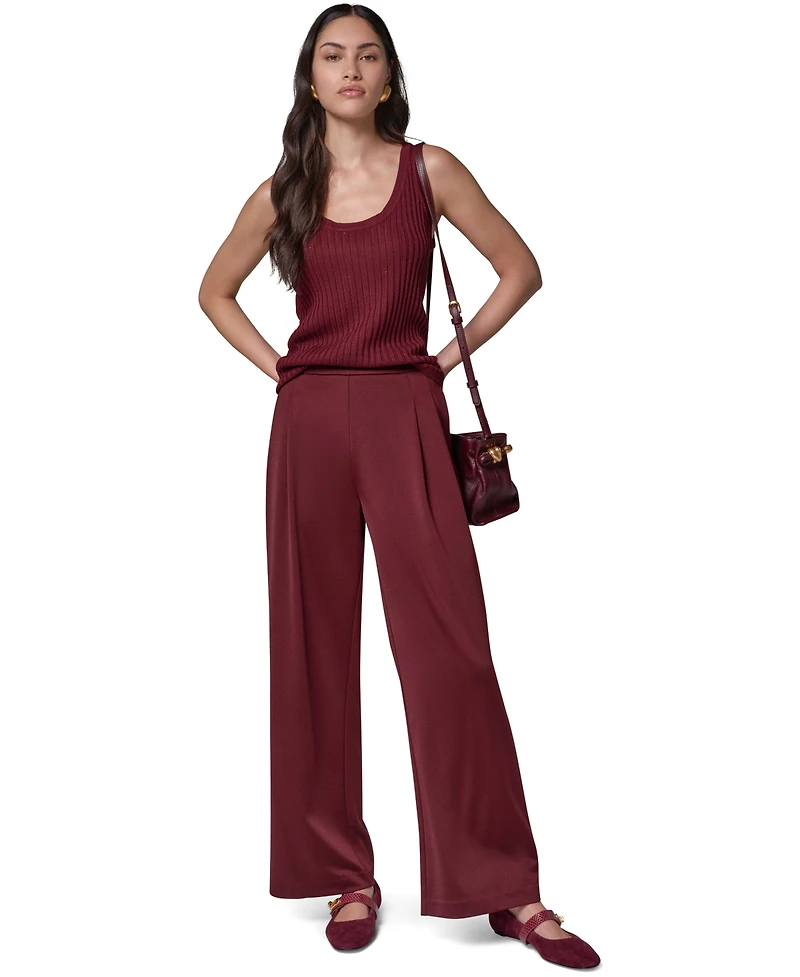 Donna Karan New York Women's Straight-Leg Pull-On High-Rise Pants