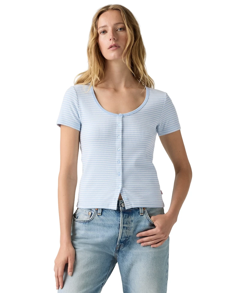 Levi's Women's Austen Button-Up Short-Sleeve Top