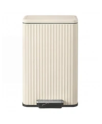 SongmicsHome 13 Gallon Kitchen Bin with Pedal, Soft Close Lid, Removable Inner Bucket, Stainless Steel Trash Can