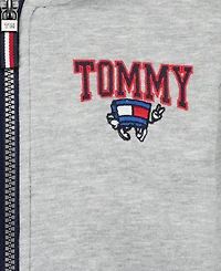 Tommy Hilfiger Boys' 4-20 Multi Mascot Graphic-Print Kangaroo-Pocket Zip Hoodie
