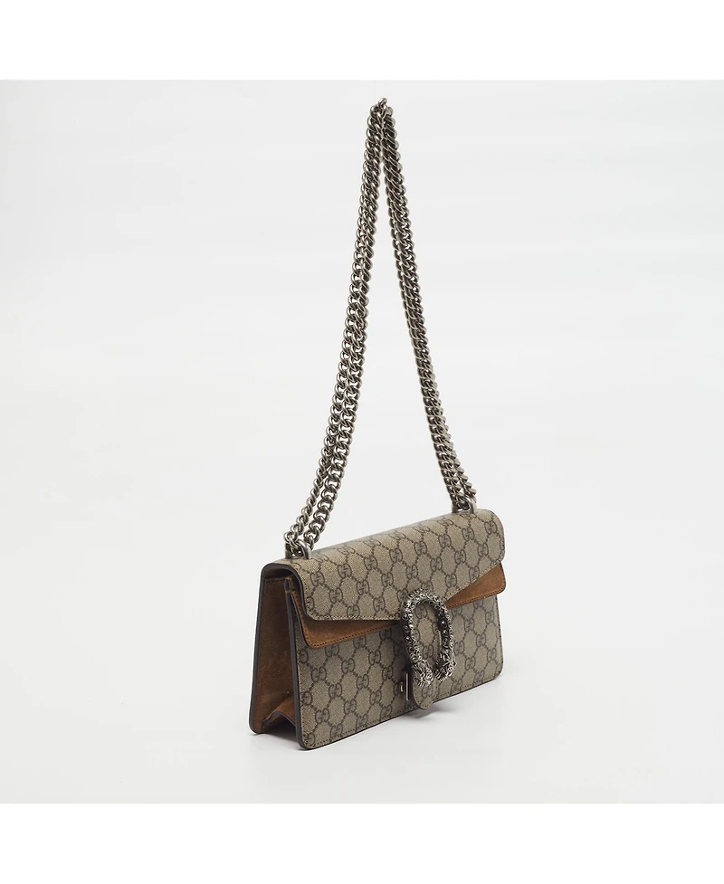 Pre-Owned Gucci Women's Dionysus Gg Supreme Crystal Shoulder Bag