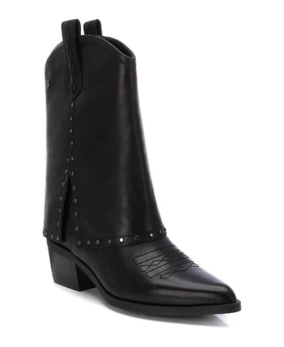 Xti Women's Leather Italian Western Booties Carmela Collection