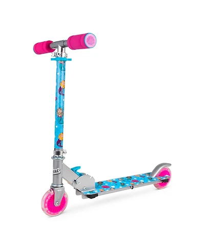 Ozbozz Mermaid Light-Up Flashing Scooter with Adjustable Handlebar and Rear Brake, 100 lb. Capacity, Ages 5+