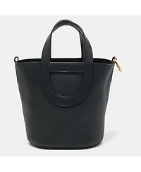 Pre-Owned HERMES Noir Taurillon Clemence And Swift Leather In The Loop