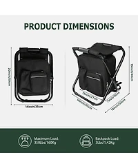 Aofar Folding Cooler Chair Camping Fishing Beach Stool