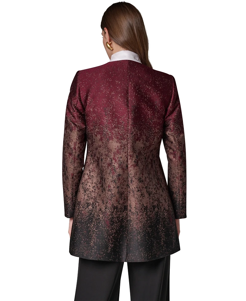 Donna Karan New York Women's Collarless Shoulder-Pad Blazer