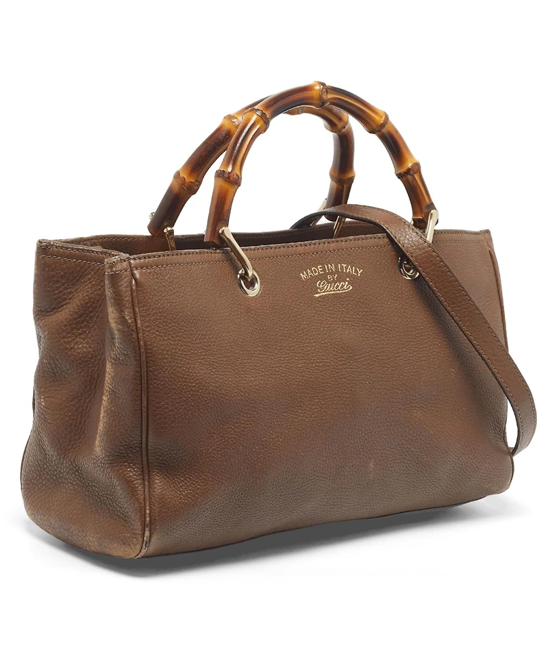Pre-Owned Gucci Bamboo Shopper Leather Tote