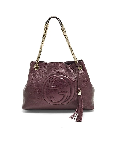 Pre-Owned Gucci Bamboo Shopper Leather Tote