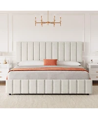 Homfan Storage Platform Bed Frame