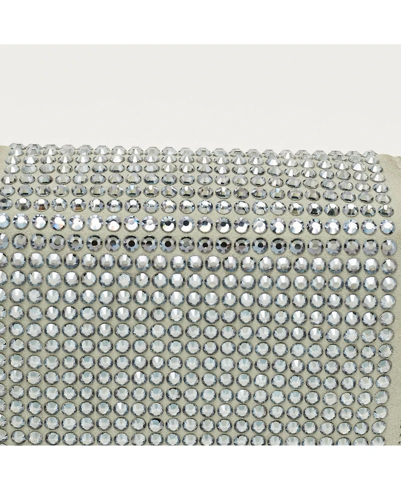 Pre-Owned Off-White Women's Baby Flap Crystal-Embellished Suede Shoulder Bag