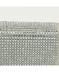 Pre-Owned Off-White Women's Baby Flap Crystal-Embellished Suede Shoulder Bag