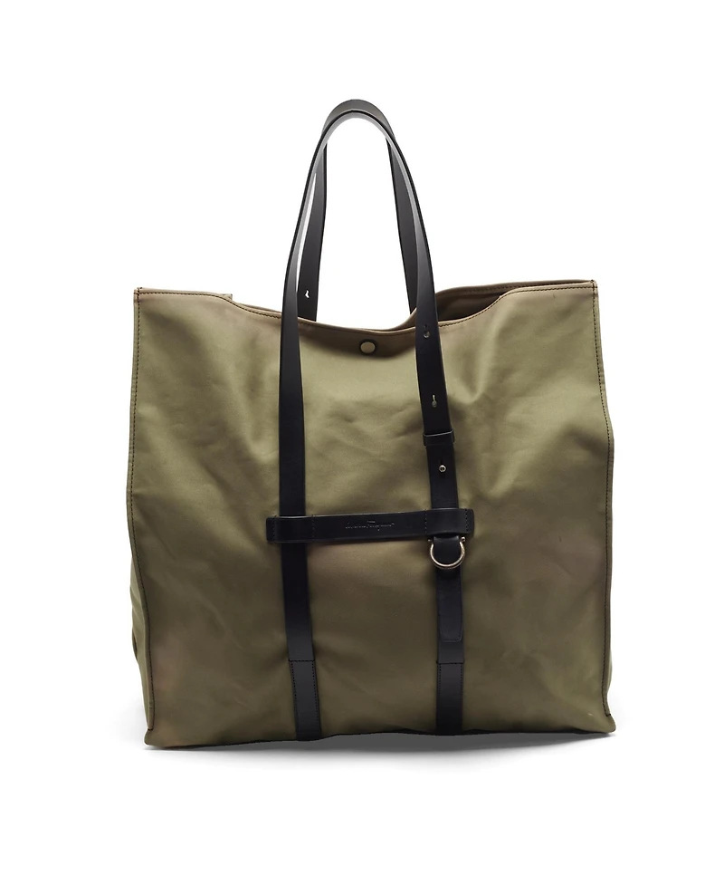Pre-Owned Salvatore Ferragamo Canvas and Leather Buckle Tote Bag