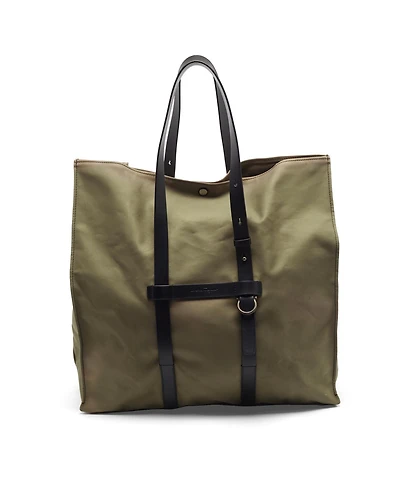 Pre-Owned Salvatore Ferragamo Canvas and Leather Buckle Tote Bag