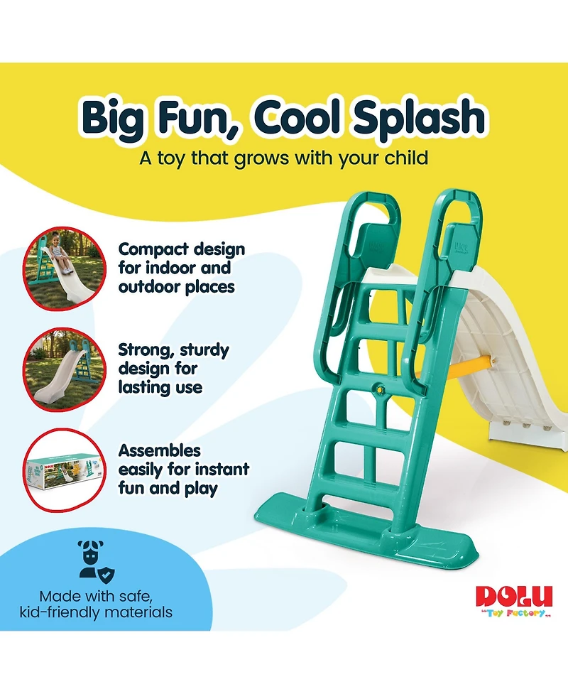 Dolu Big Splash Plastic Indoor/Outdoor Water Connection Slide, Ages 3+