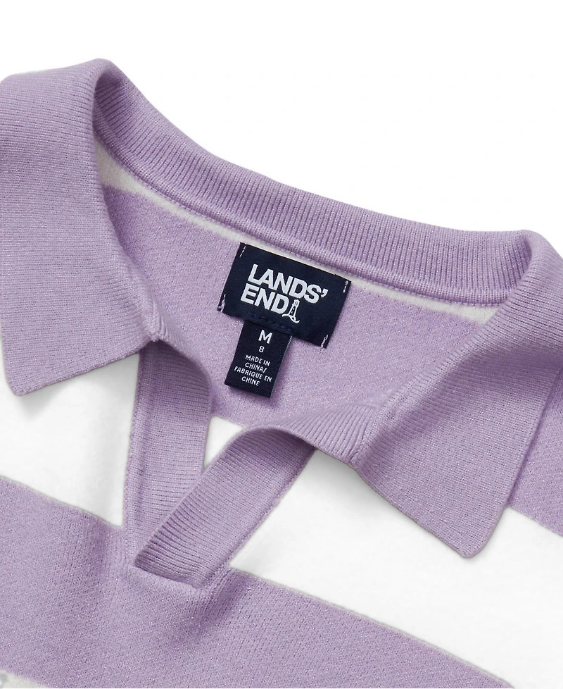 Lands' End Girls Long Sleeve Rugby Sweater