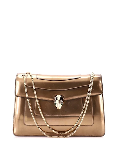 Pre-Owned Bvlgari Medium Serpenti Forever Shoulder Bag Patent