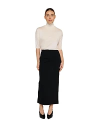 Residus Women's Lala High-Waisted Midi Slit Skirt