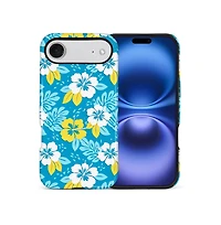 Lamicall Military Grade Dual Layer iPhone Case, Hibiscus Escape Shockproof Anti-Slip Protective Phone Cover