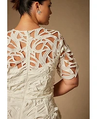 Eloquii Plus Size Short-Sleeve Lace Jumpsuit