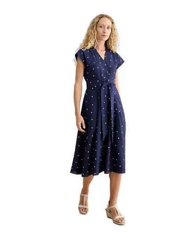 Hobbs London Women's Samantha Polka Dot Midi Dress