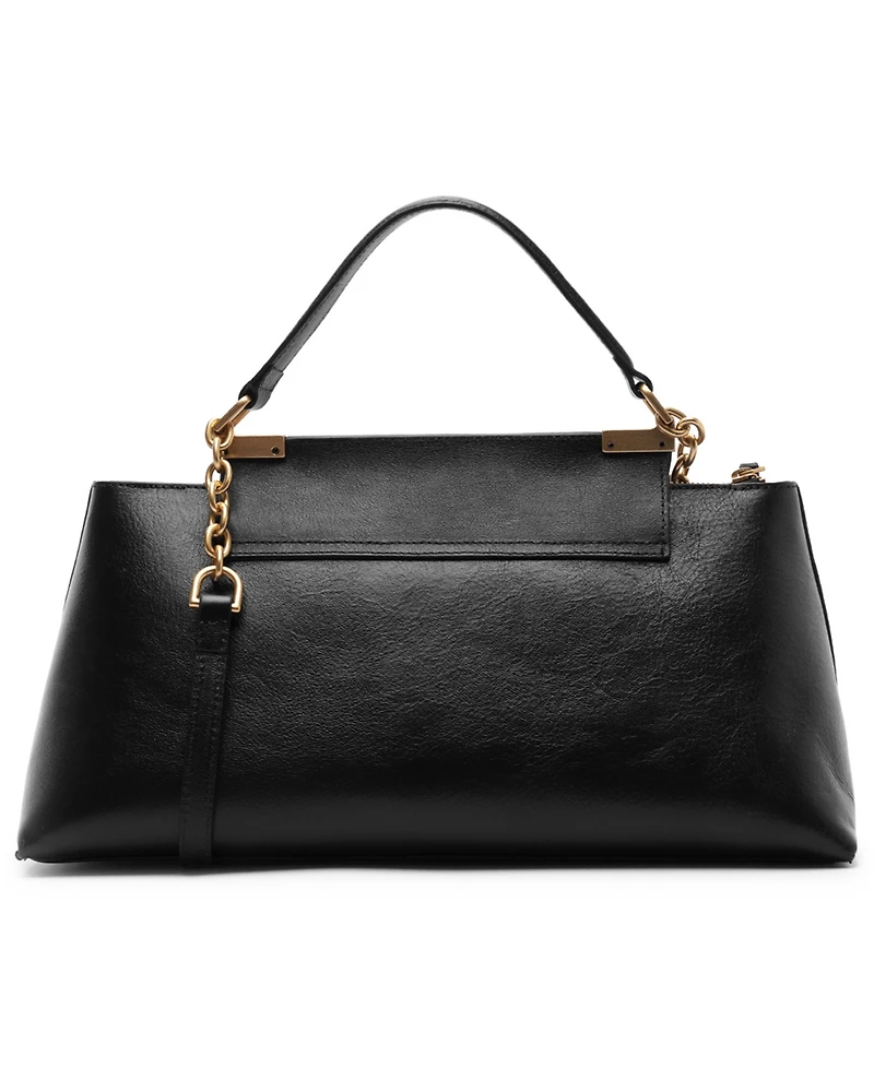 Arezzo Everly Leather Large Satchel Handbag
