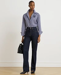 Lauren Ralph Women's High-Rise Straight-Leg Jeans