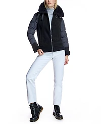 Julia & Stella By Maximilian Women's Shearling and Puffer Down-Filled Sherpa-Lined Jacket