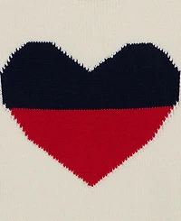 Tommy Hilfiger Women's Intarsia Heart Ribbed Funnel Neck Sweater