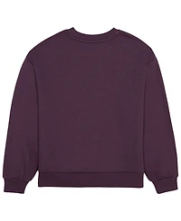 Calvin Klein Girls' 7-16 Monologo Drop-Shoulder Fleece Crewneck Sweatshirt