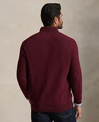 Polo Ralph Lauren Men's Mesh-Knit Quarter-Zip Cotton Sweater