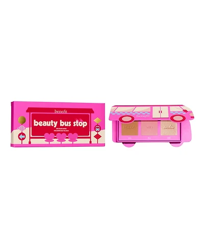 Benefit Cosmetics Beauty Bus Stop Mini Cheek Palette Bronzer, Blush & Highlighter Gift Set