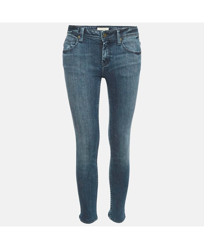 Pre-Owned Burberry Women's Bexton Mid-Rise Ankle-Zip Skinny Jeans