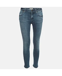 Pre-Owned Burberry Women's Bexton Mid-Rise Ankle-Zip Skinny Jeans
