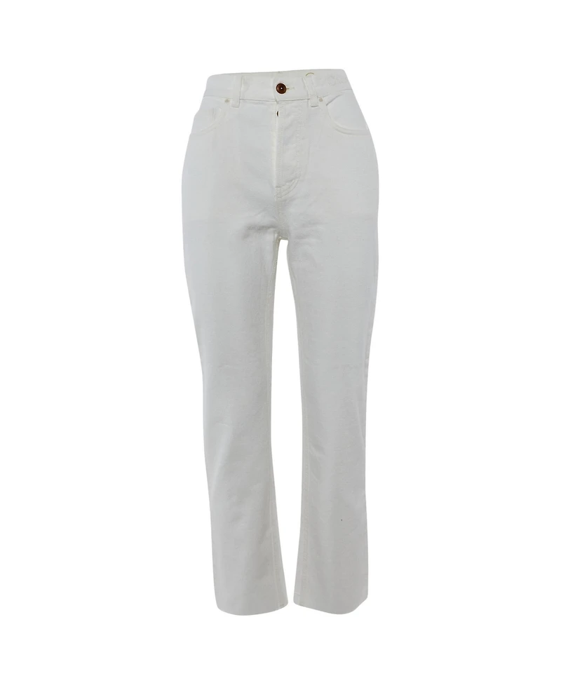 Pre-Owned Chloe Women's Mid-Rise Straight-Leg Cotton-Blend Jeans