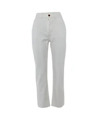 Pre-Owned Chloe Women's Mid-Rise Straight-Leg Cotton-Blend Jeans
