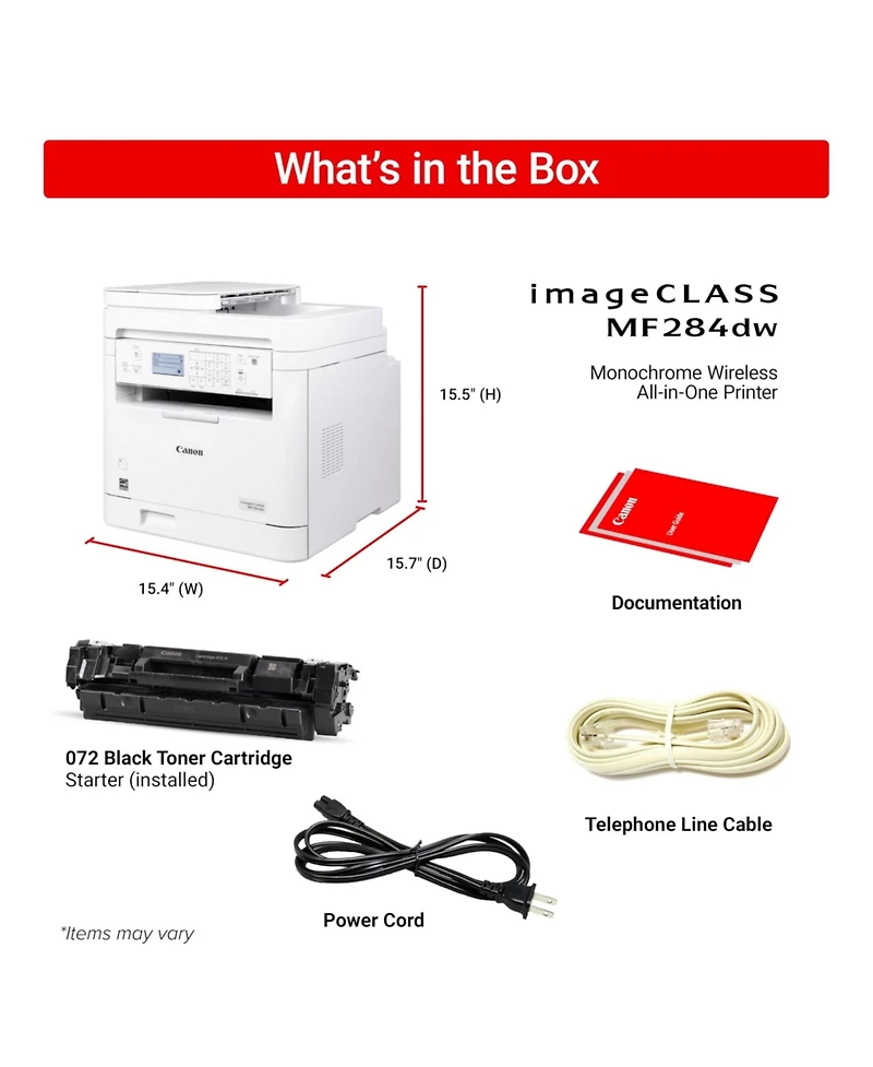 Canon imageCLASS MF284dw Wireless All-in-One Laser Printer