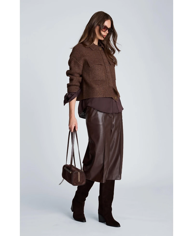 Kenneth Cole Highline East West Medium Leather Shoulder Handbag