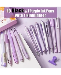 Four Candies Gel Pens, 12Pieces 0.5mm Fine Point, School Office Stationery
