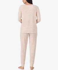 Cuddl Duds Women's Long Sleeve Scoop Neck Sweater Knit Top and Pants, 2-Piece Set