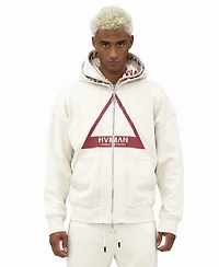 Hvman Chosen To Prevail x Cult Men's Full-Zip Double Hood Graphic Sweatshirt