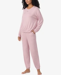 Dkny Women's Long Sleeve Jogger Top and Jogger Pants, 2-Piece Set